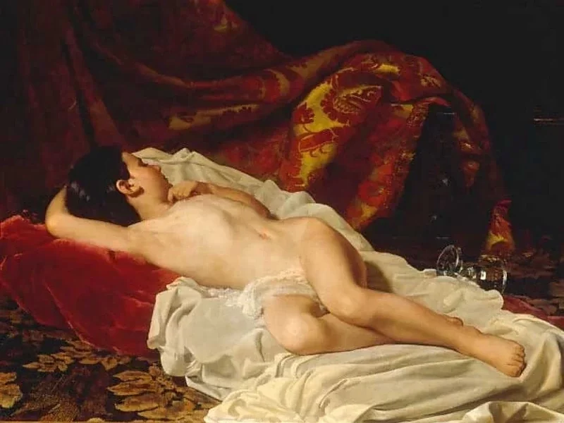 1842-Giacomo Martinetti - Fanciulla dormiente, 1864 - Galleria d'Arte Moderna di Palazzo Pitti, Firenze